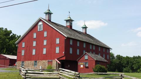 The restored Daniel Lady barn today